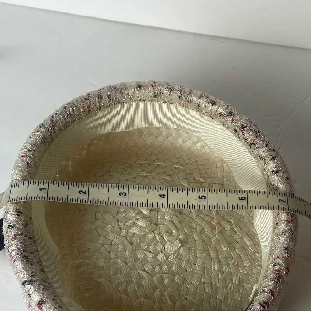 Sonni California Vintage Woven Pillbox Hat
